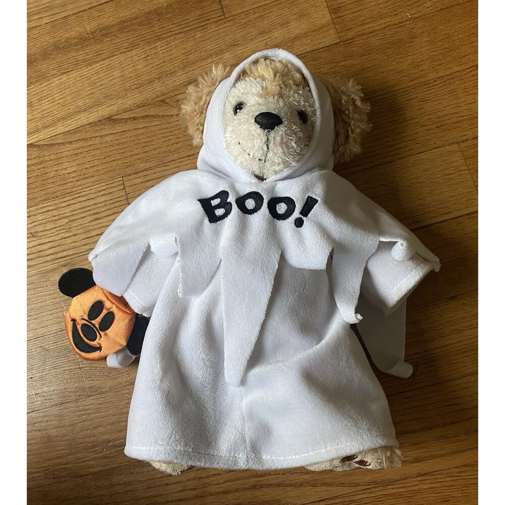 Disney Parks Duffy bear Halloween Mickey ghost plush Stuffed Teddy RARE